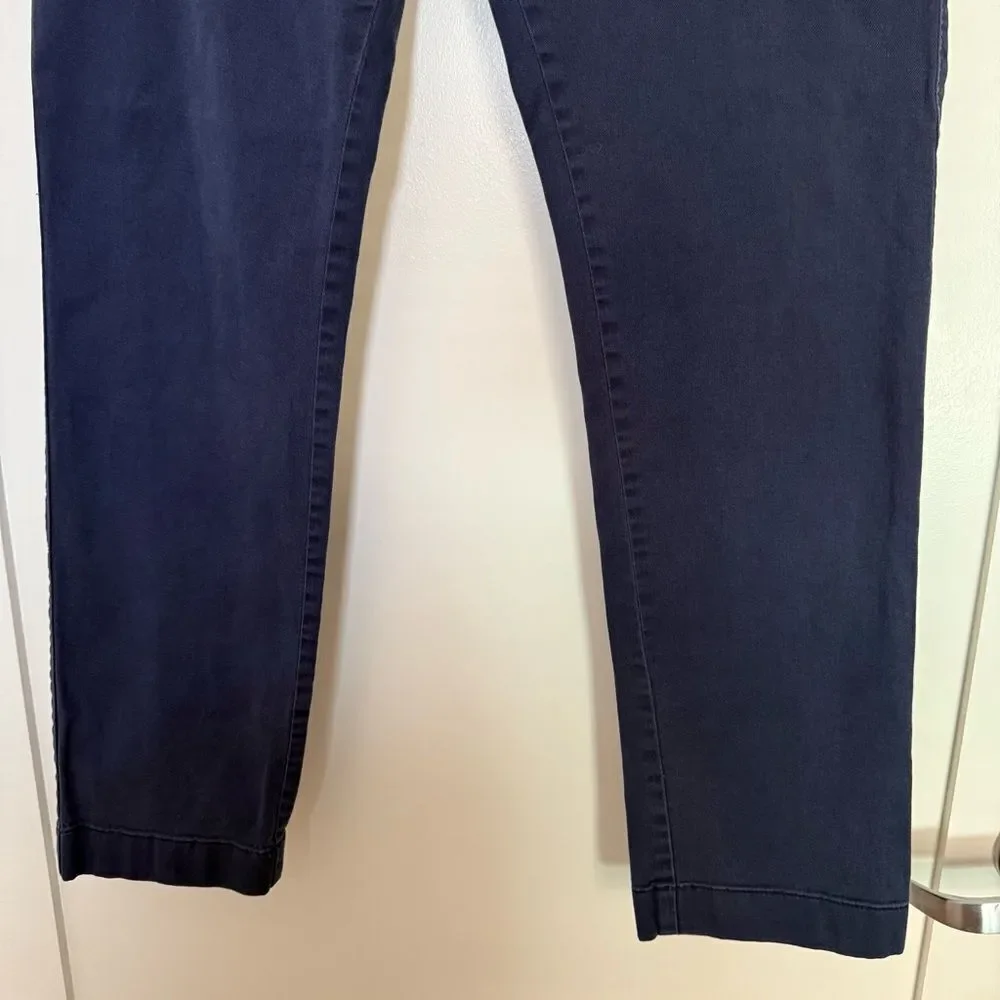 J Crew Flex Slim Fit Pants Mens Sz 33x30 Blue Chino Preppy Career Business